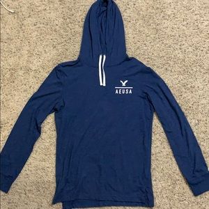 American Eagle Long Sleeve Shirt with Hoodie